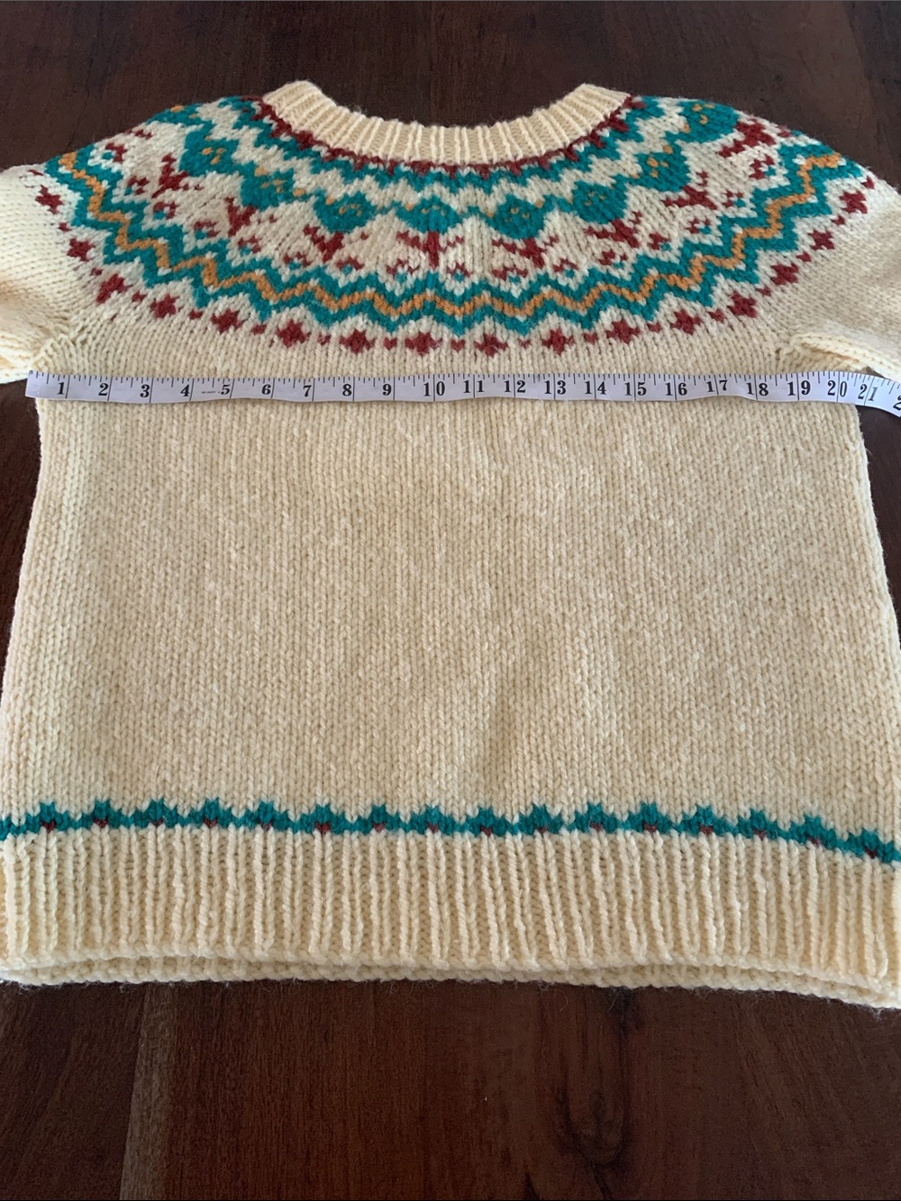 Handmade Fair Isle Sweater, Sz M - Picture 6 of 8